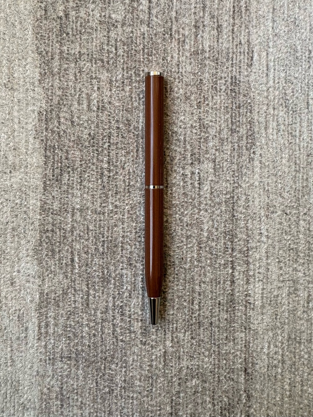 Brand New COACH Brown Lacquer Blue Ink Ball Point Pen